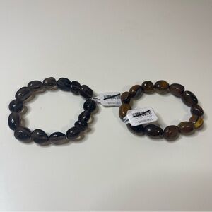 Free People Brown and Black Beaded Bracelets